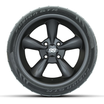 14-inch GTW Matte Gray Godfather Wheels with 205/40-R14 Fusion GTR Street Tires (Set of 4)