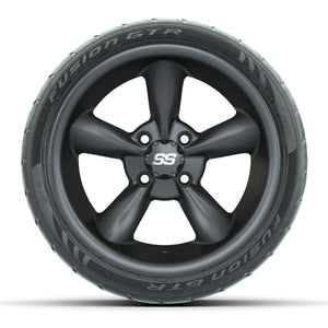 14-inch GTW Matte Gray Godfather Wheels with 205/40-R14 Fusion GTR Street Tires Set of (4)