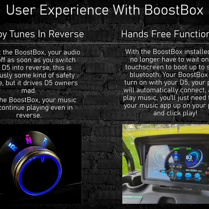 Evolution D5 Soundbar BoostBox – Converted Carts