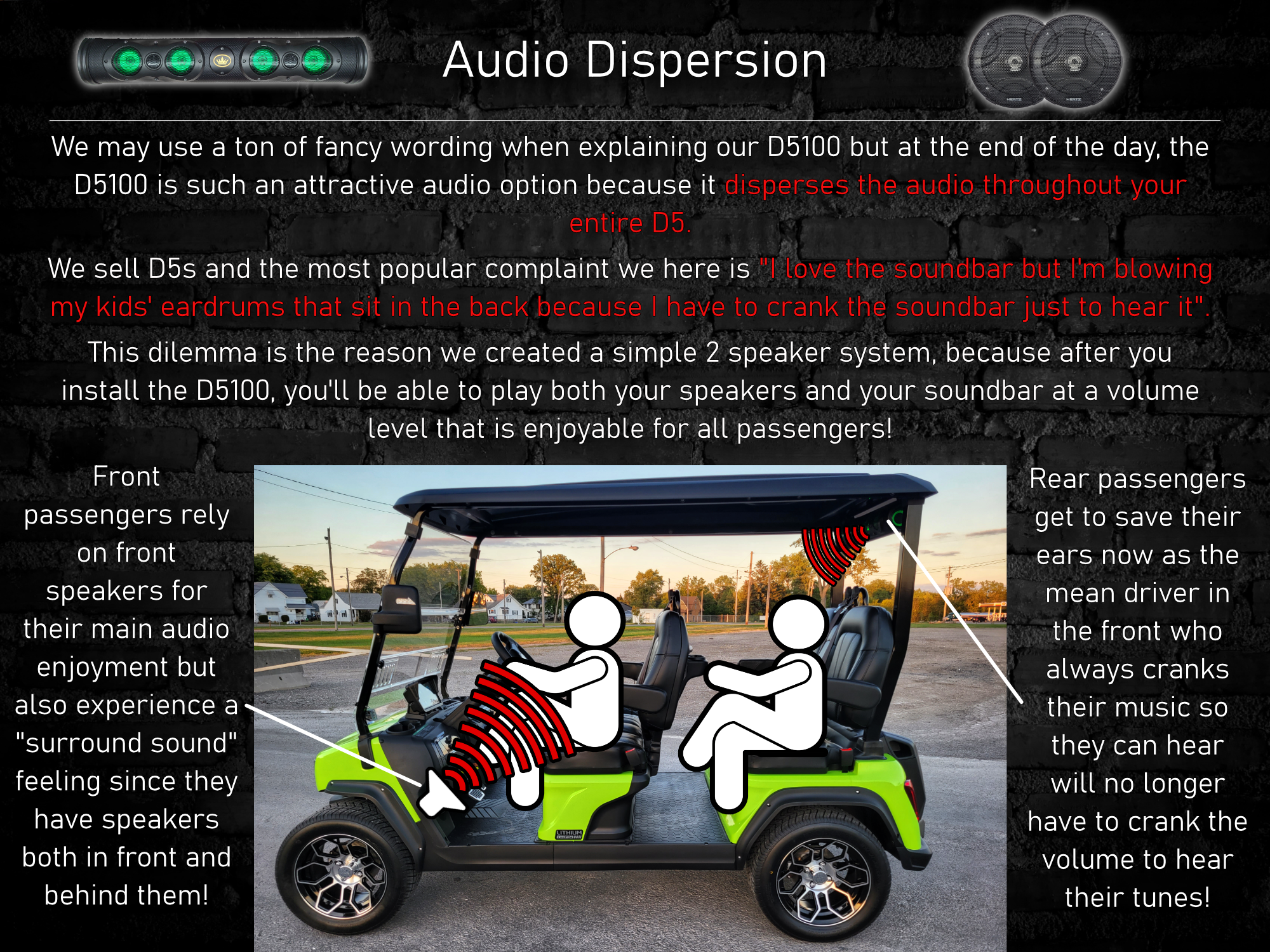D5 150W Plug N Play 2 Speaker System + Soundbar BoostBox (D5150.2) (Gen 2)