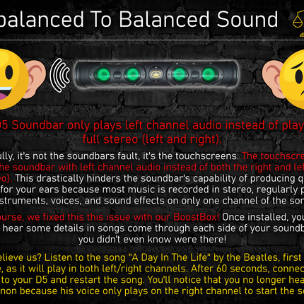 Evolution D5 Soundbar BoostBox