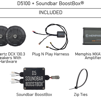 D5 150W Plug N Play 2 Speaker System + Soundbar BoostBox (D5150.2) (Gen 2)