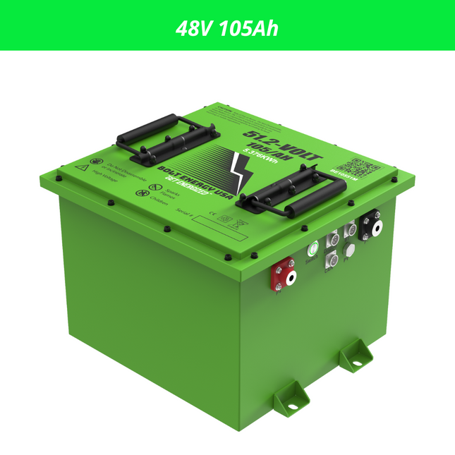 Bolt Energy 48V 105Ah "MINI" Lithium Battery Bundle for EZGO Golf Carts