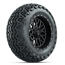 Load image into Gallery viewer, 14-Inch GTW Helix Machined &amp; Black Wheels with 23 Inch Predator All-Terrain Tires Set of (4)