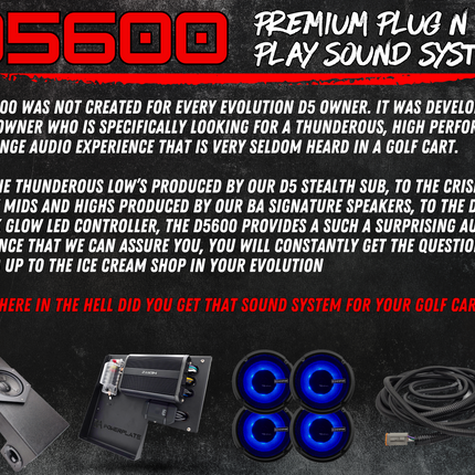Evolution D5 600W Ultimate Plug-N-Play Sound System + LED (D5600)