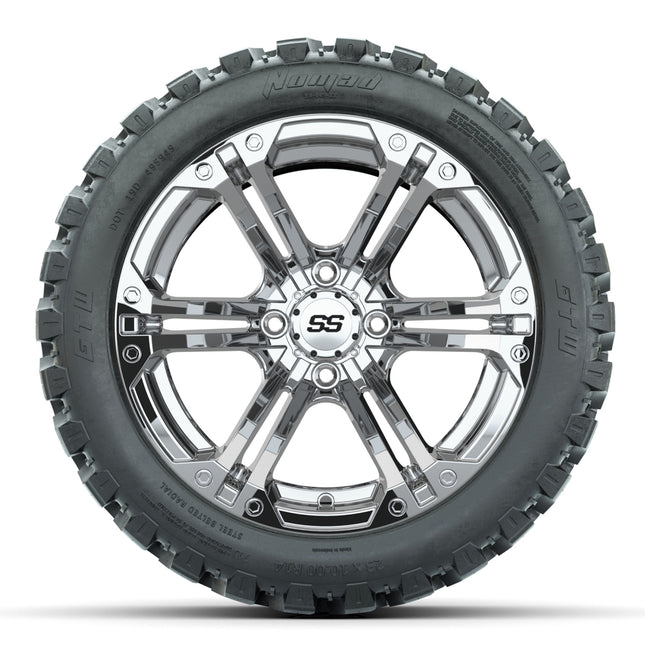 14-inch GTW Chrome Specter Wheels with 23" GTW Nomad All-Terrain Tires (Set of 4)