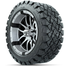 Load image into Gallery viewer, 14-inch GTW Machined and Black Diesel Wheels with 22x10-14 GTW Timberwolf All-Terrain Tires (Set of 4)