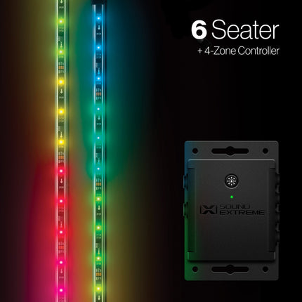 Extreme Strips - 6 Seat Cart + LED Controller