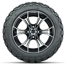 Load image into Gallery viewer, 14-Inch GTW Spyder Machined and Black Wheels with 22x10-14 GTW Timberwolf All-Terrain Tires (Set of 4)