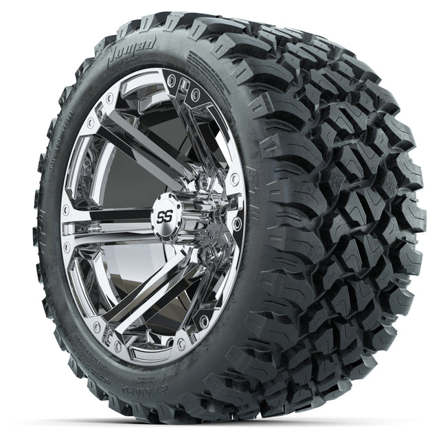 14-inch GTW Chrome Specter Wheels with 23" GTW Nomad All-Terrain Tires (Set of 4)