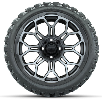 15-Inch GTW Bravo Matte Gray Wheels with 23" GTW Nomad All-Terrain Tires (Set of 4)