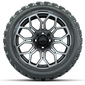 15" GTW Bravo Matte Gray Wheels with 23" GTW Nomad All-Terrain Tires (Set of 4)