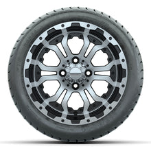 Load image into Gallery viewer, 14-inch GTW Omega Wheels / Machined &amp; Black Finish with 225/30-14 Mamba Street Tires Set of (4)