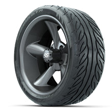 Load image into Gallery viewer, 14-inch GTW Matte Gray Godfather Wheels with 205/40-R14 Fusion GTR Street Tires Set of (4)