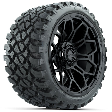 15-Inch GTW Bravo Matte Black Wheels with 23" GTW Nomad All-Terrain Tires (Set of 4)