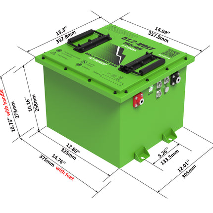 Bolt Energy 48V 105Ah "MINI" Lithium Battery Bundle for Yamaha Golf Carts