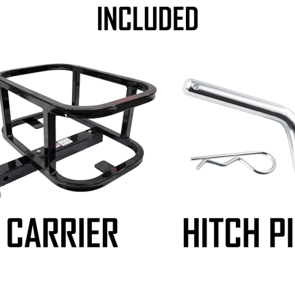 Golf Cart 2" Hitch Mount Cooler Carrier (with Optional IGLOO BMX 25QT Cooler)