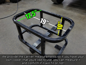 Golf Cart 2" Hitch Mount Cooler Carrier (with Optional IGLOO BMX 25QT Cooler)