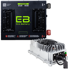 Load image into Gallery viewer, EZGO TXT 48V (51V) 72Ah Eco Lithium Battery Complete Bundle - Cube