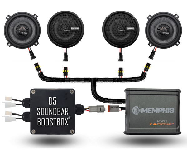 boost waves converter box Evolution D5 150W Plug-N-Play 4-Speaker System – Converted Carts