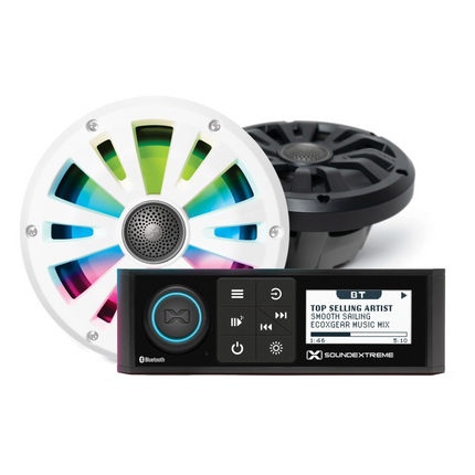 SoundExtreme Golf Cart DIN Radio + (2) 6.5-Inch Speakers