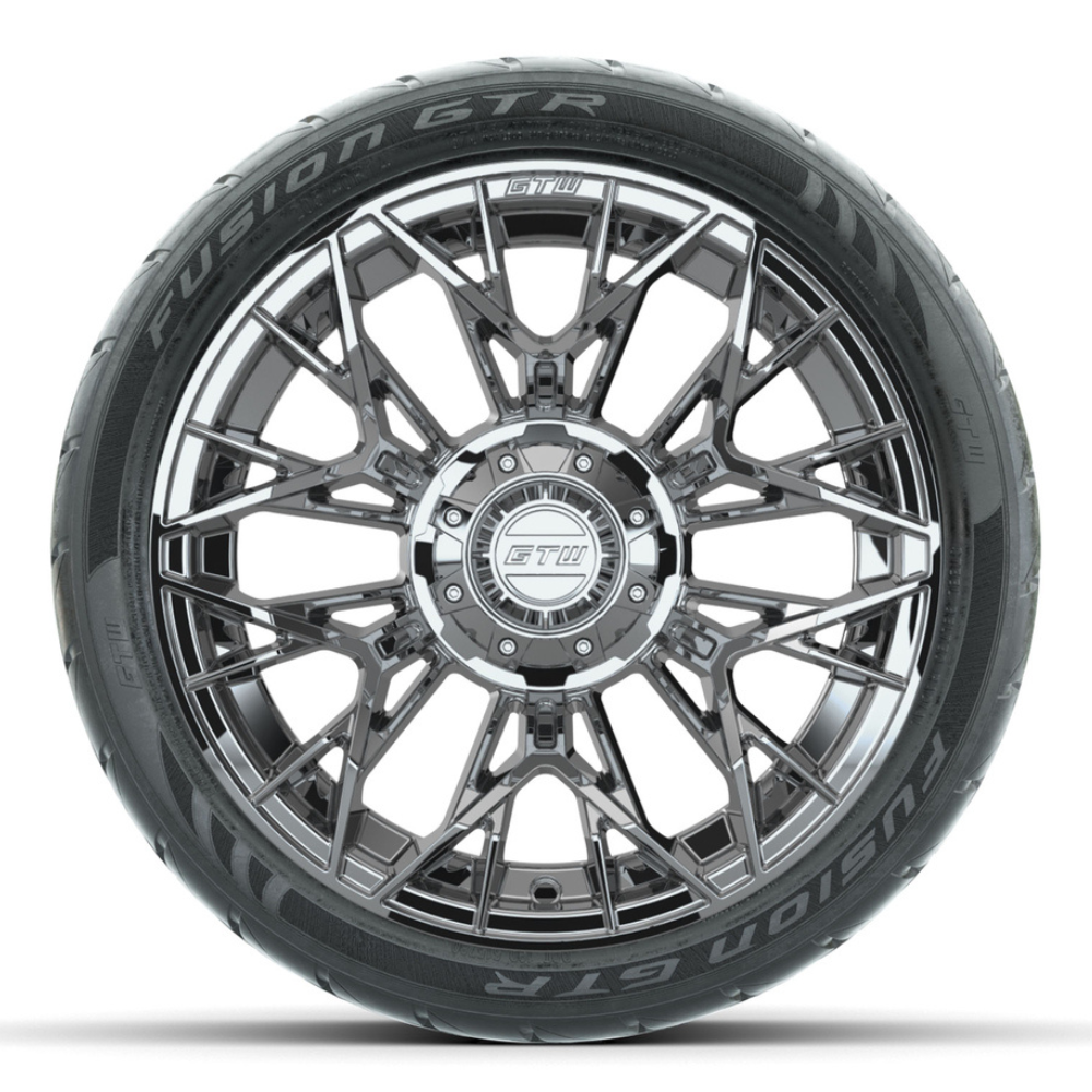 14-Inch GTW Stellar Chrome Wheels with 205/40-R14 Inch GTR Fusion Stre ...