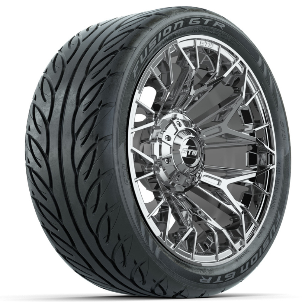14-Inch GTW Stellar Chrome Wheels with 205/40-R14 Inch GTR Fusion Stre ...