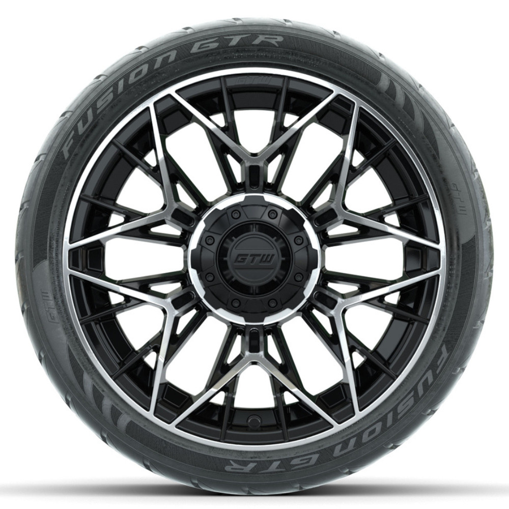 14-Inch GTW Stellar Machined & Black Wheels with 205/40-R14 Inch GTR F ...