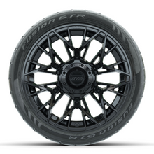Load image into Gallery viewer, 14-Inch GTW Stellar Black Wheels with 205/40-R14 Inch GTR Fusion Street Tires Set of (4)