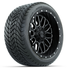 Load image into Gallery viewer, 14-Inch GTW Helix Machine &amp; Black Wheels with 225/30-14 Inch Mamba Street Tires Set of (4)