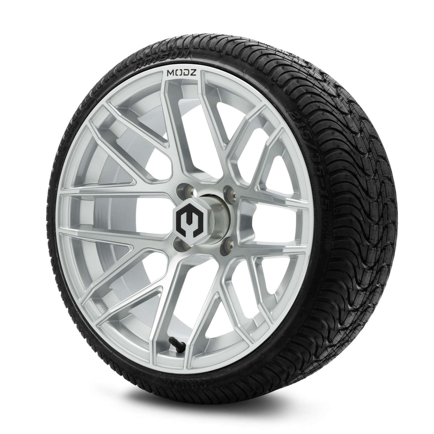 MODZ® 15-Inch Matrix Silver Wheels & 20 MODZ® 15-Inch Matrix Silver Wheels & 20