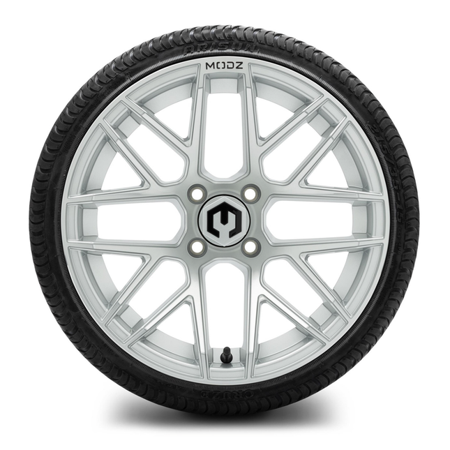 MODZ® 15-Inch Matrix Silver Wheels & 20" Arisun Cruze 20.5-Inch Street Tires Combo