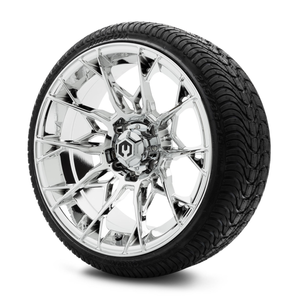 MODZ® 15-Inch Chaos Chrome Wheels & 20.5-Inch Arisun Cruze Street Tires Combo