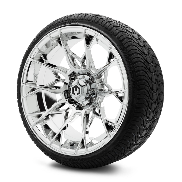 MODZ® 15-Inch Chaos Chrome Wheels & 20.5-Inch Arisun Cruze Street Tires Combo