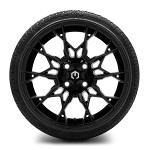 MODZ® 15-Inch Chaos Glossy Black Wheels & 20.5-Inch Arisun Cruze Street Tires Combo