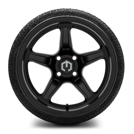 MODZ® 15-Inch Drift Matte Black Wheels & 20.5-Inch Arisun Cruze Street Tires Combo