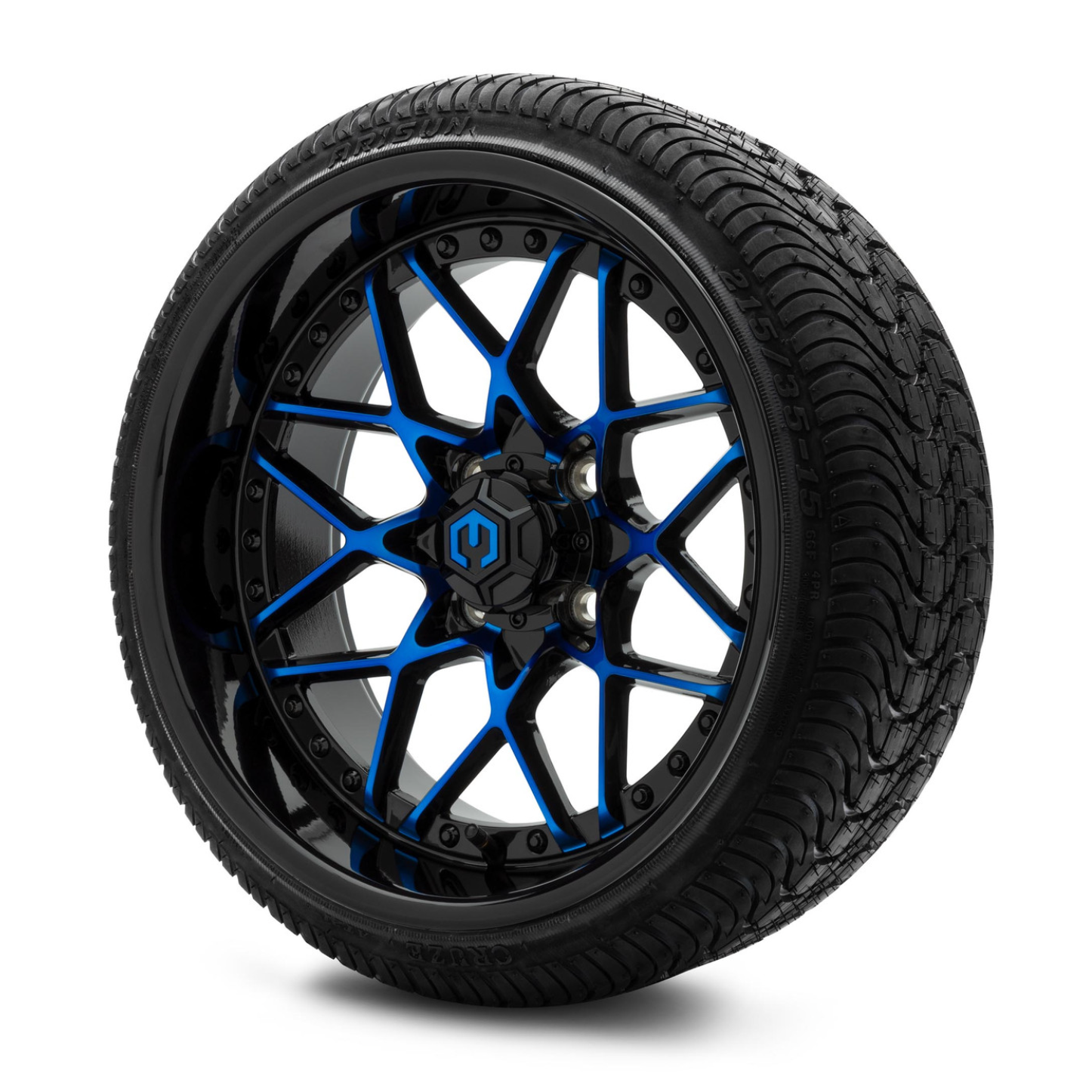 MODZ® 15-Inch Formula Blue and Black Wheels & 20.5-Inch Arisun MODZ® 15-Inch Formula Blue and Black Wheels & 20.5-Inch Arisun
