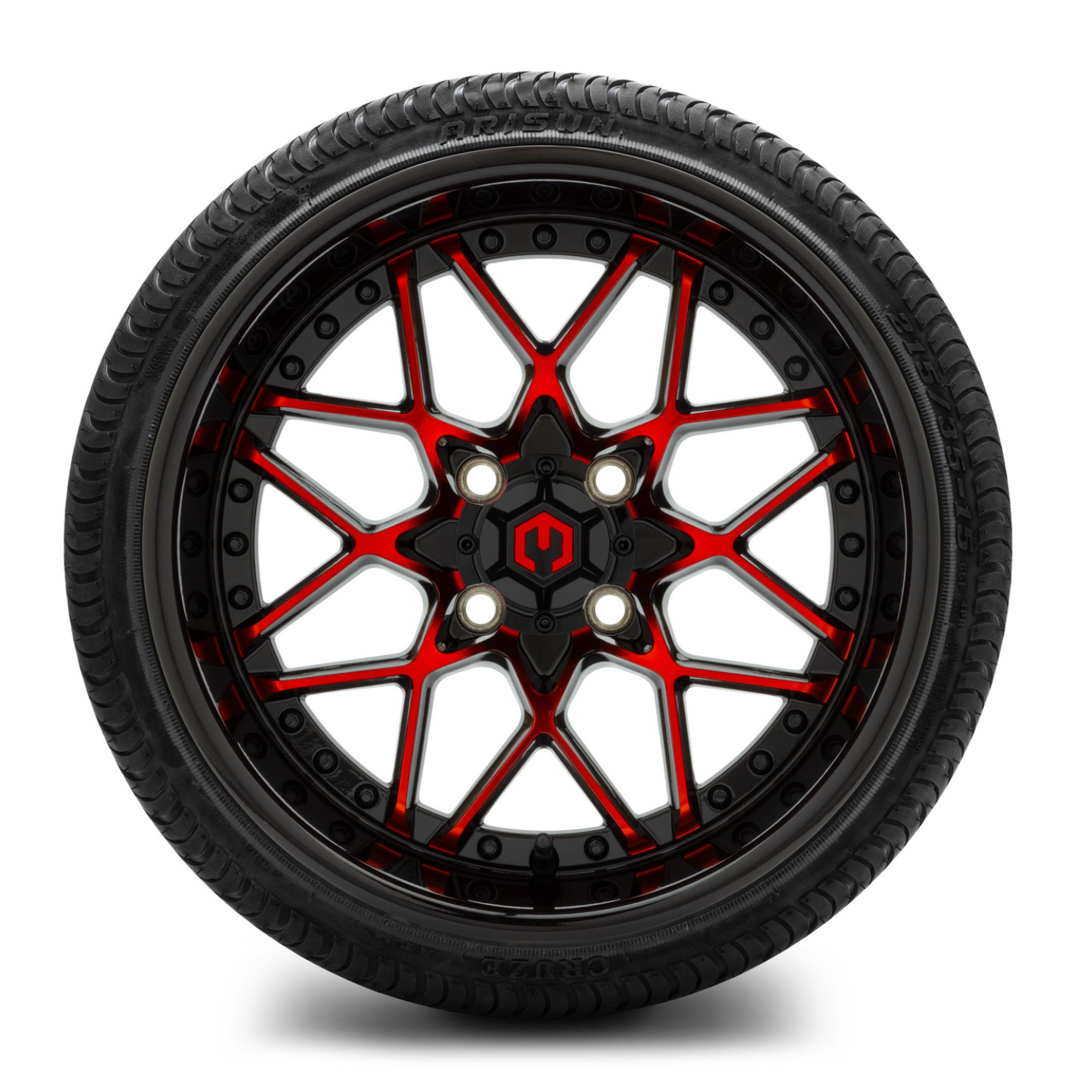 MODZ® 15-Inch Formula Red and Black Wheels & 20.5-Inch Arisun