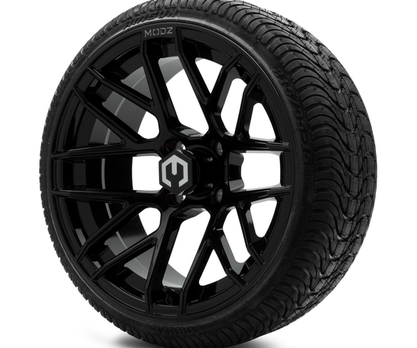 MODZ® 15-Inch Matrix Glossy Black Wheels & 20.5-Inch Arisun Cruze