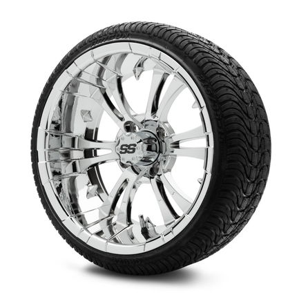 MODZ® 15-Inch Vampire Chrome Wheels & 20.5-Inch Arisun Cruze Street Tires Combo