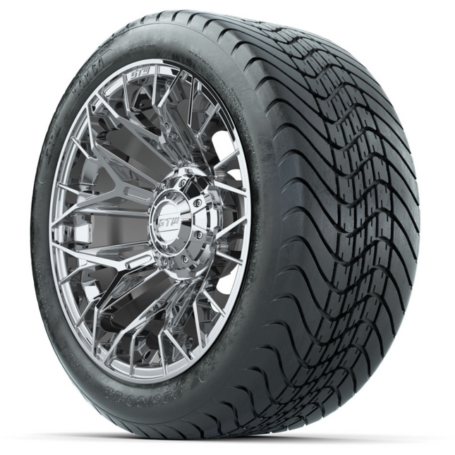 14-Inch GTW Stellar Chrome Wheels with 225/30-14  Inch Mamba Street Tires Set of (4)