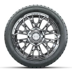 14-Inch GTW Stellar Chrome Wheels with 225/30-14  Inch Mamba Street Tires Set of (4)