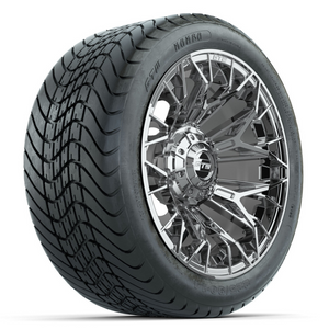 14-Inch GTW Stellar Chrome Wheels with 225/30-14  Inch Mamba Street Tires Set of (4)