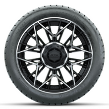 Load image into Gallery viewer, 14-Inch GTW Stellar Machined &amp; Black Wheels with 225/30-14  Inch Mamba Street Tires Set of (4)