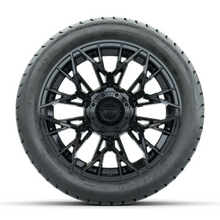 Load image into Gallery viewer, 14-Inch GTW Stellar Black Wheels with 225/30-14  Inch Mamba Street Tires Set of (4)