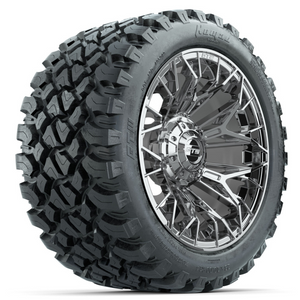 14-Inch GTW Stellar Chrome Wheels with 23 Inch Nomad All-Terrain Tires Set of (4)