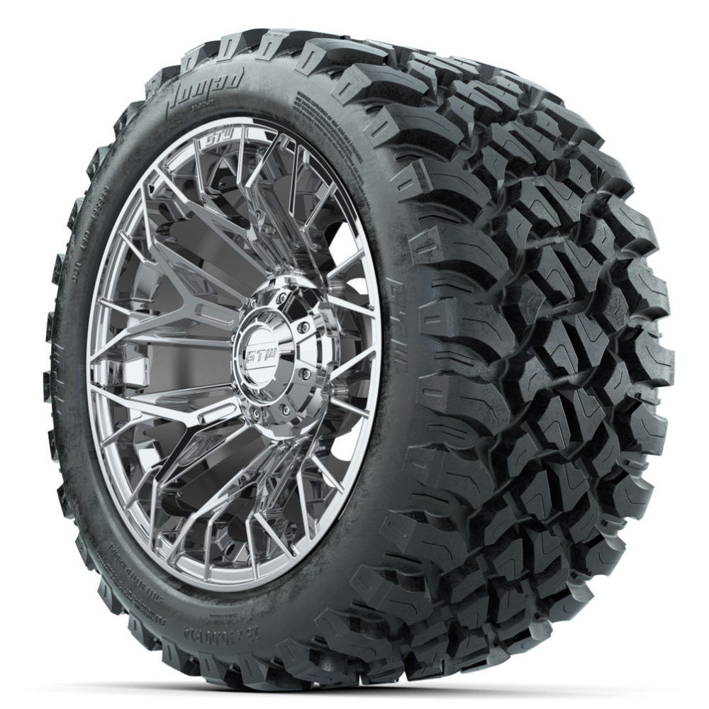14-Inch GTW Stellar Chrome Wheels with 23 Inch Nomad All-Terrain Tires Set of (4)