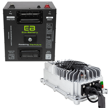 Club Car Precedent 48V (51V) 105Ah Eco Lithium Battery Complete Bundle for 2004-2008 - Thru Hole