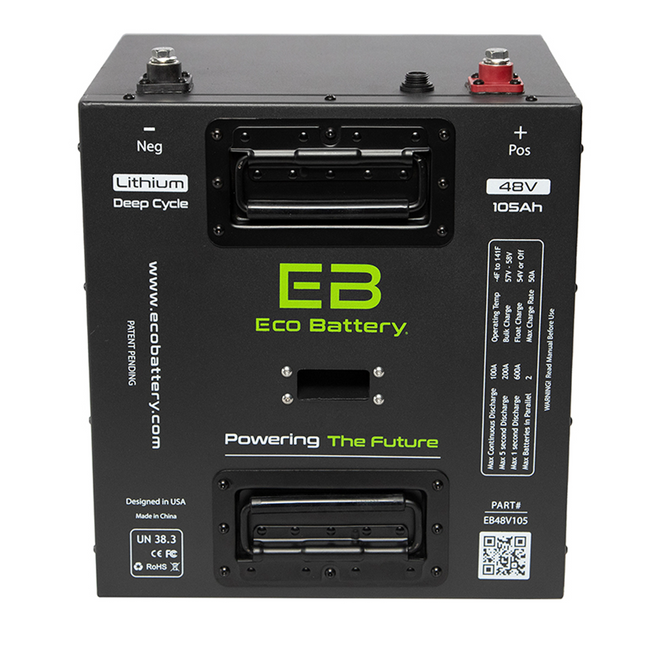 Yamaha Drive/Drive2 48V (51V) 105Ah Eco Lithium Battery Complete Bundle for 2011+ - Thru Hole