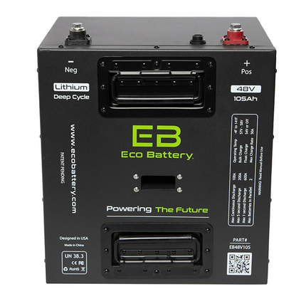 Club Car Precedent 48V (51V) 105Ah Eco Lithium Battery Complete Bundle for 2004-2008 - Thru Hole